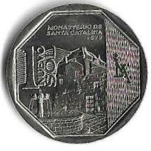 Peru - 1 Novo Sol 2011 (Km# 346) Mosteiro Santa Catalina