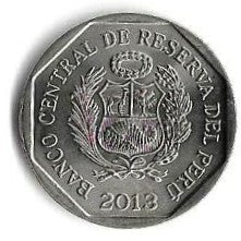 Peru - 1 Novo Sol 2013 (Km# 372) Templo Kotosh