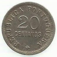 Angola - 20 Centavos 1922 (Km# 64)