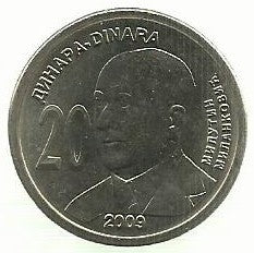 Serbia - 20 Dinara 2009 (Km# 52) Milutin Milankovic