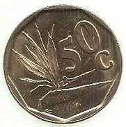 Africa Sul - 50 Centimos 1992 (Km# 137)