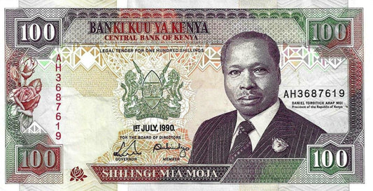 Quenia - 100 Shillings 1990 (# 27b)