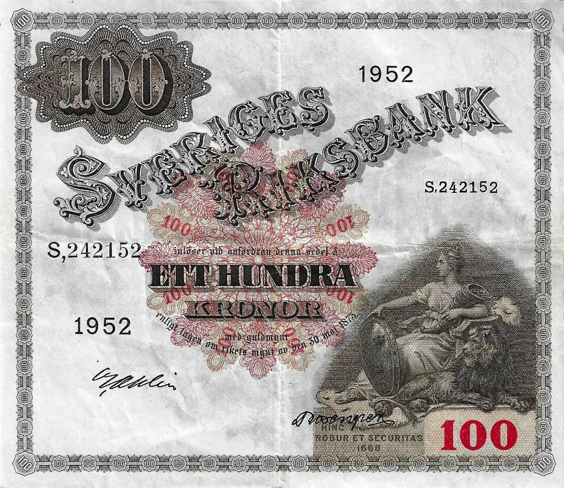 Suécia - 100 Kronor 1952 (# 36)