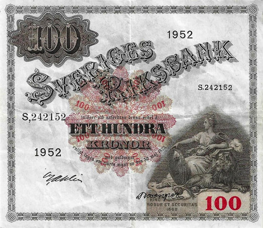 Suécia - 100 Kronor 1952 (# 36)