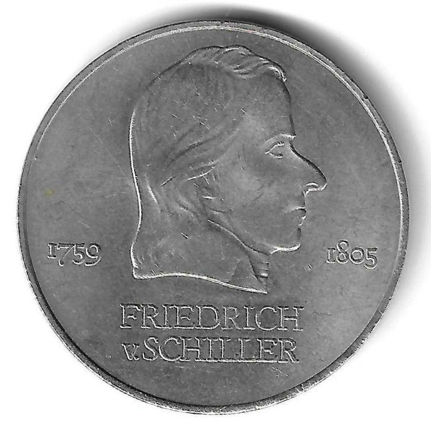 Alemanha - 20 Marcos 1972 (A) (Km# 40) Friedrich Schiller