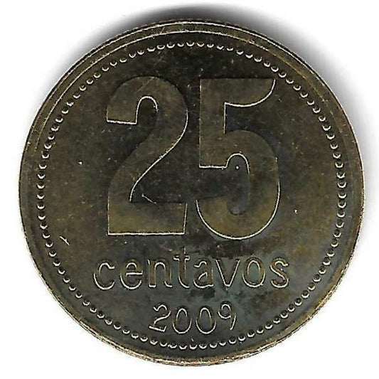 Argentina - 25 Centavos 2009 (Km# 110.1)