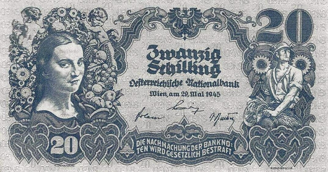 Austria - 20 Schilling 1945 (# 116.1B)