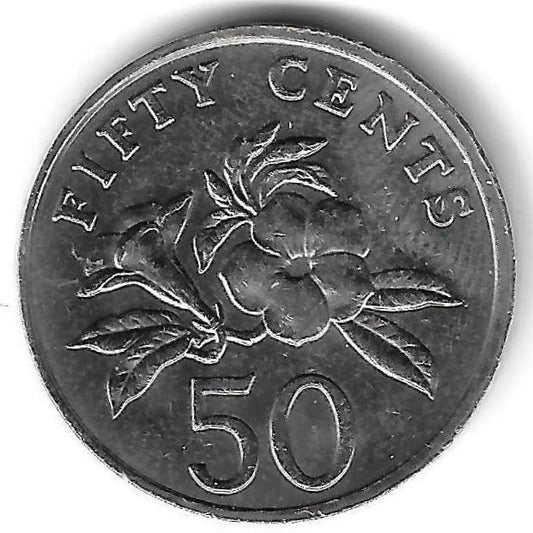 Singapura - 50 Centimos 1997 (Km# 102)