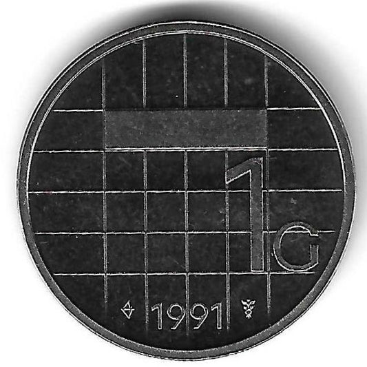 Holanda - 1 Gulden 1991 (Km# 205)