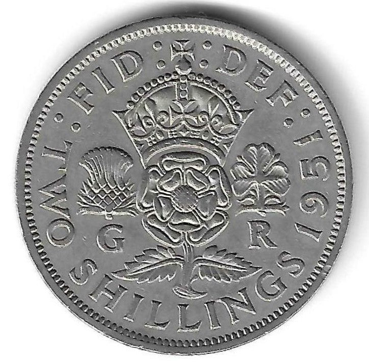 Inglaterra - 2 Shillings 1951 (Km# 878)