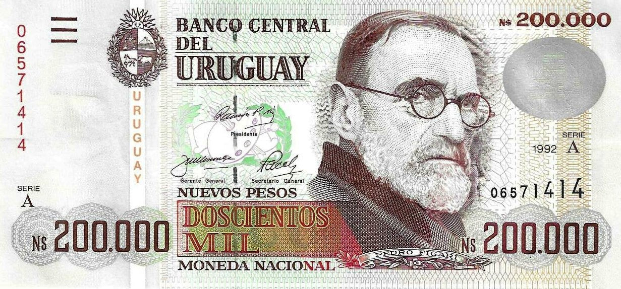 Uruguai - 200000 Novos Pesos 1992 (# 72a)