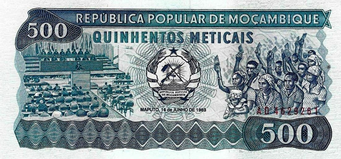 Moçambique - 500 Meticais 1983 (# 131a)