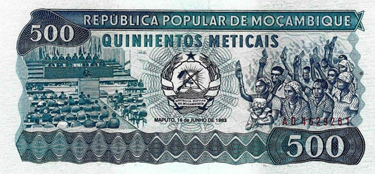 Moçambique - 500 Meticais 1983 (# 131a)