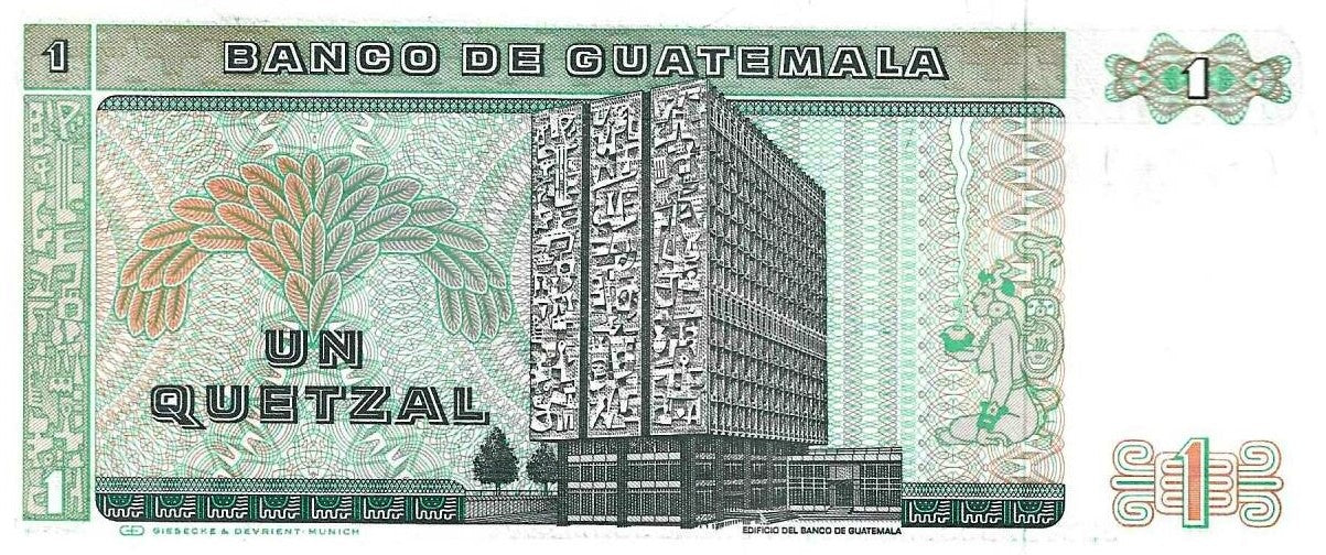 Guatemala - 1 Quetzal 1988 (# 66)