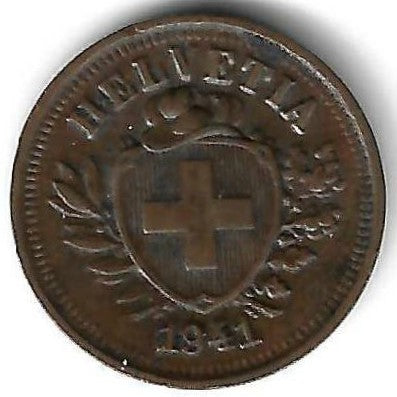 Suiça - 1 Rappen 1941 (Km# 3)