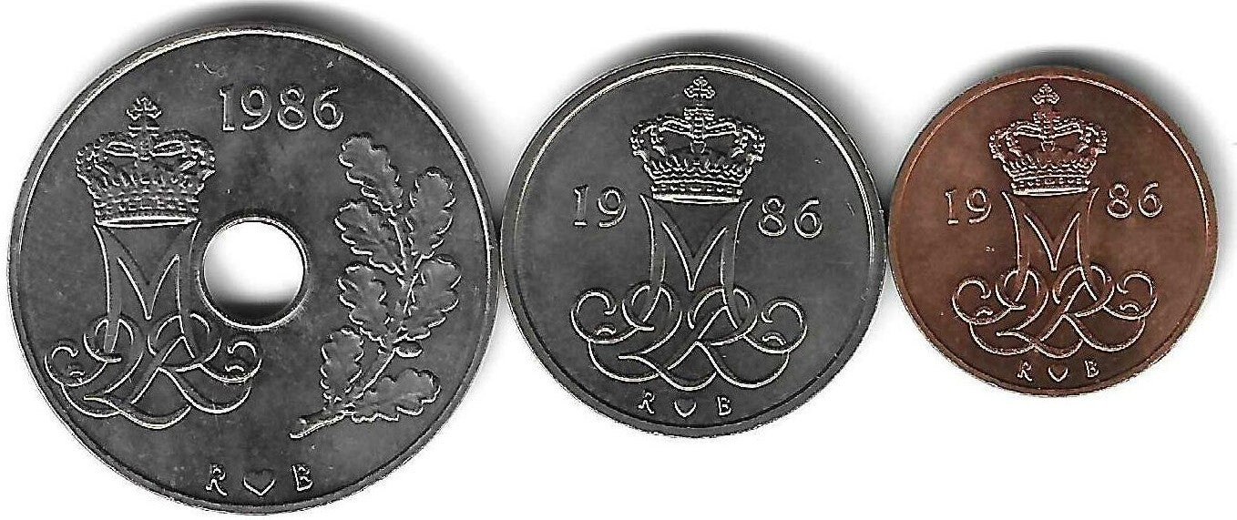Moedas estrangeira - Dinamarca 1986