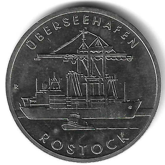 Alemanha - 5 Marcos 1988 (A)(Km# 121) Cidade Rostock