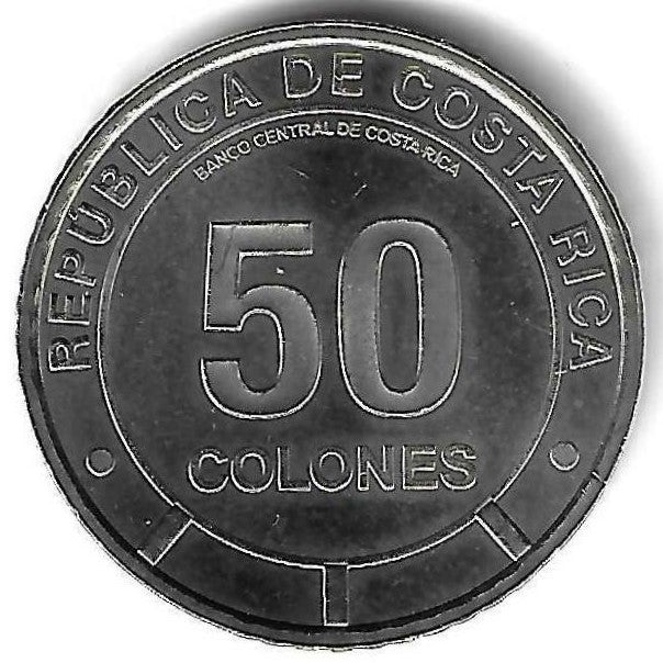 Costa Rica - 50 Colones 2023 (Km..) Caranguejo Maritimo