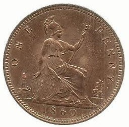 Inglaterra - 1 Penny 1860 (Km# 749.1