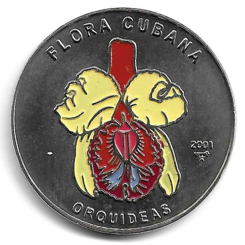 Cuba - 1 Peso 2001 (Km# 832) Orquideas