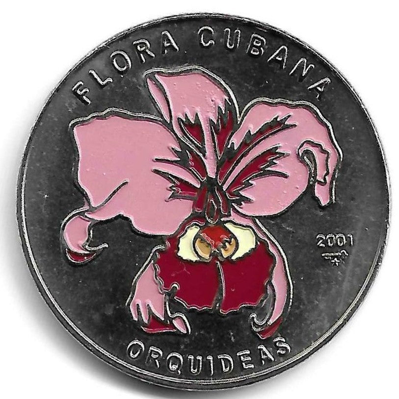 Cuba - 1 Peso 2001 (Km# 832) Orquideas
