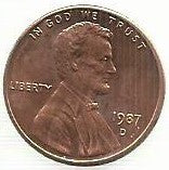 USA - 1 Cent 1987 (Km# 201b)