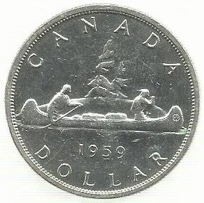 Canadá - 1 Dolar 1959 (Km# 54)