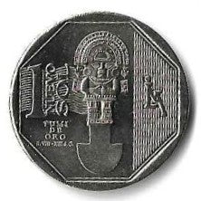 Peru - 1 Novo Sol 2010 (Km# 340) Tumi de Ouro