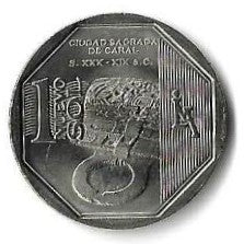 Peru - 1 Novo Sol 2014 (Km# 379) Caral