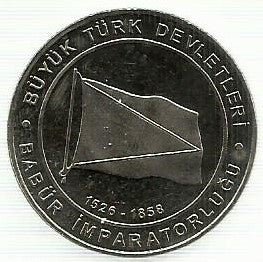 Turquia - 1 Kurus 2015 (Km# Novo) Mughal Empire