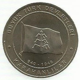 Turquia - 1 Kurus 2015 Km# Novo) Kara Khanid Khanate