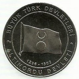 Turquia - 1 Kurus 2015 (Km# Novo) Golden Horde