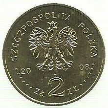 Polonia - 2 Zlote 2008 (Y# 641) Kazimierz Dolny