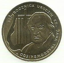 Polonia - 2 Zlote 2010 (Y# 730) Jan Twardowski