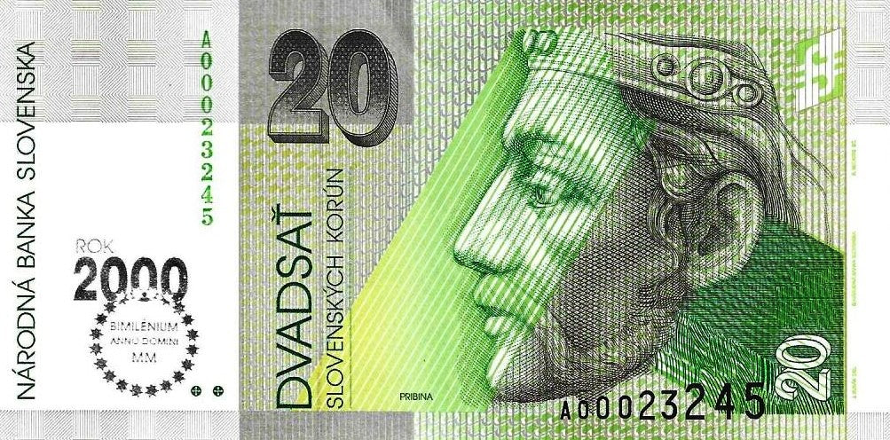 Eslovaquia - 20 Korun 2000 (# 34) Millenium