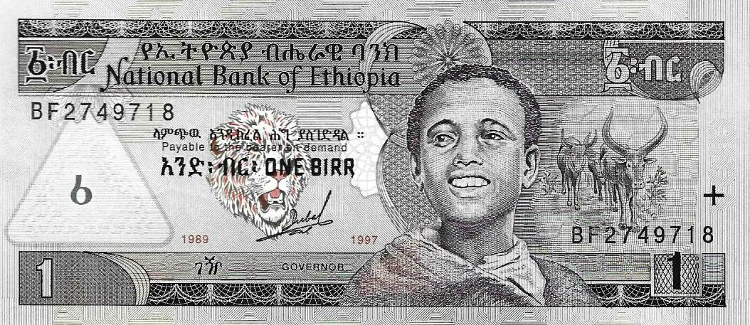 Etiopia - 1 Birr 1997 (# 46e)