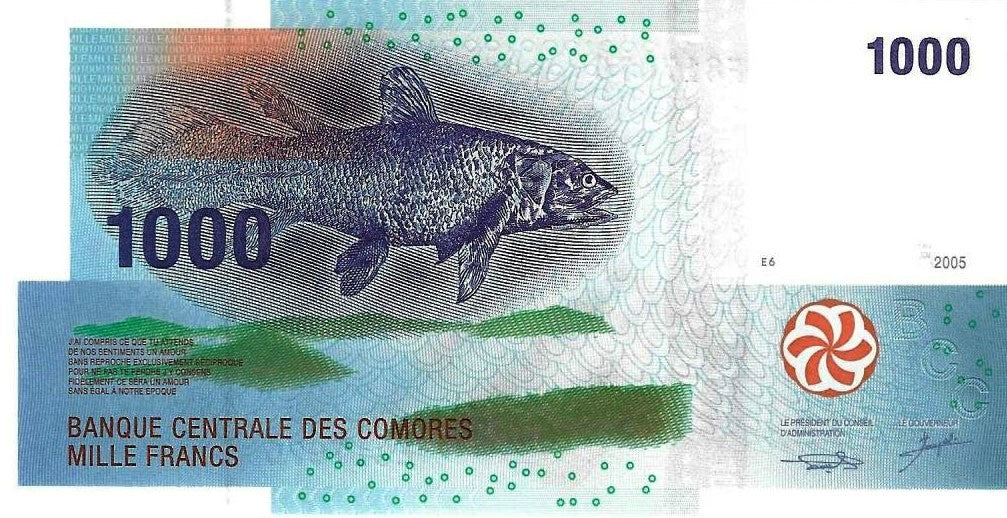 Comoros - 1000 Francos 2005 (# 16a)