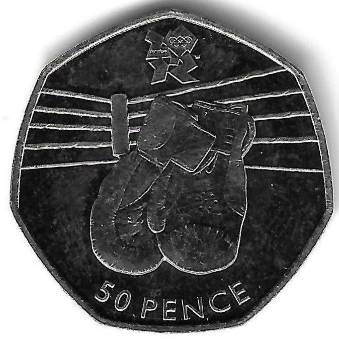 Inglaterra - 50 Pence 2011 (Km# 1175) Boxe
