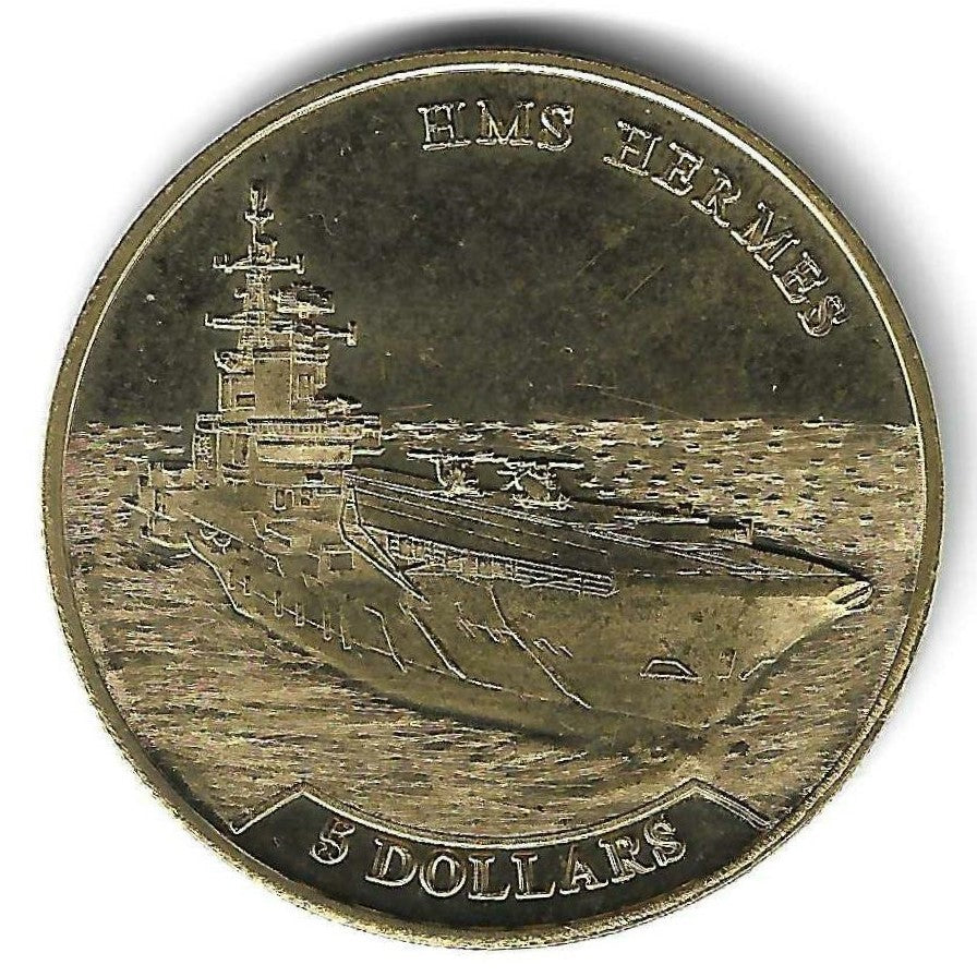 Nauru - 5 Dolares 2016 (Km# ..)  Hms Hermes