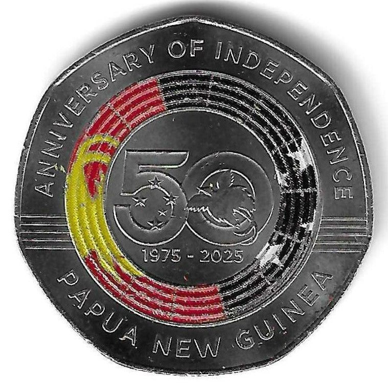 Papau Nova Guiné - 50 Toea 2025 (Km# ..) 50º Anivº Independencia