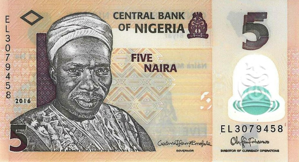Nigeria - 5 Naira 2016 (# 38g)