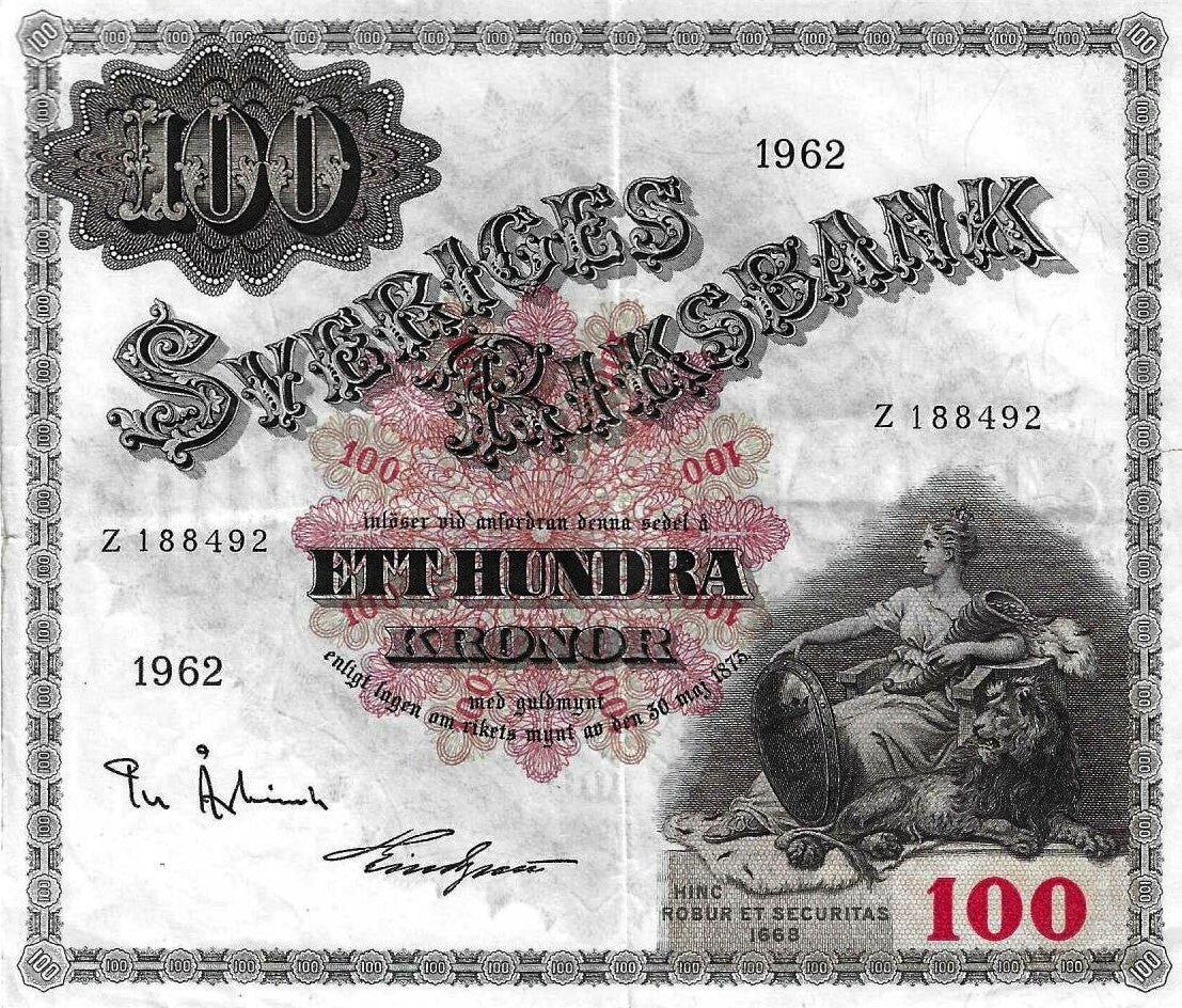 Suécia - 100 Kronor 1962 (# 45)