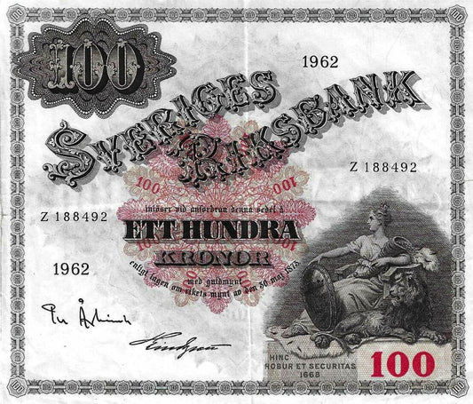 Suécia - 100 Kronor 1962 (# 45)