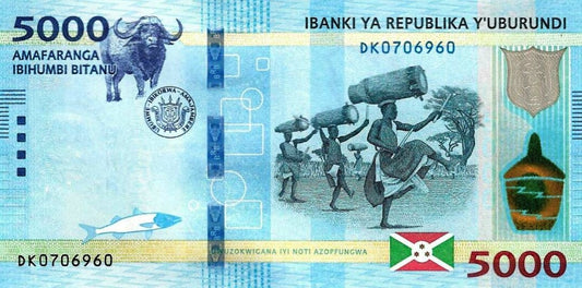 Burundi - 5000 Francos 2018 (# 53b)