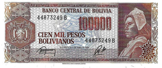 Bolivia - 10000 Pesos 1984 (# 171a)
