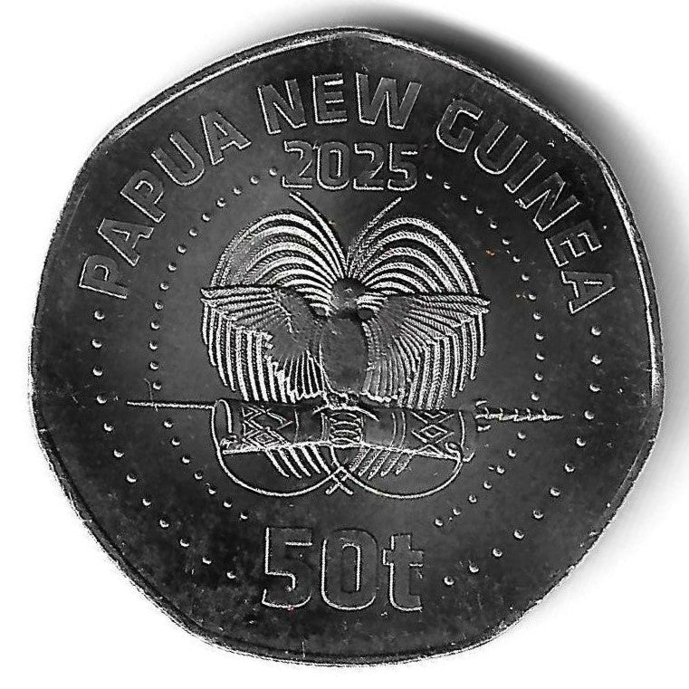 Papau Nova Guiné - 50 Toea 2025 (Km# ..) 50º Anivº Independencia