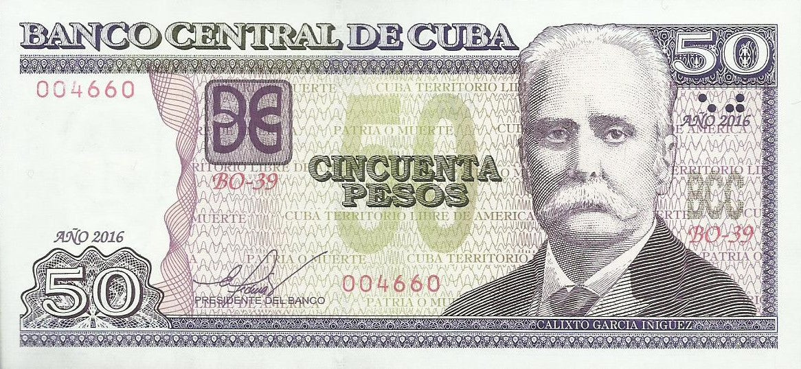 Cuba - 50 Pesos 2016 (# 123k)