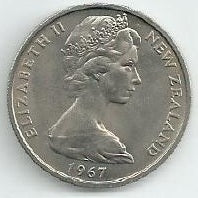 Nova Zelandia - 10 Centimos 1967 (Km# 35)