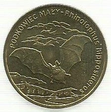 Polonia - 2 Zlote 2010 (Km# 723) Lesser Horseshoe