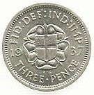 Inglaterra - 3 Pence 1937 (Km# 848)